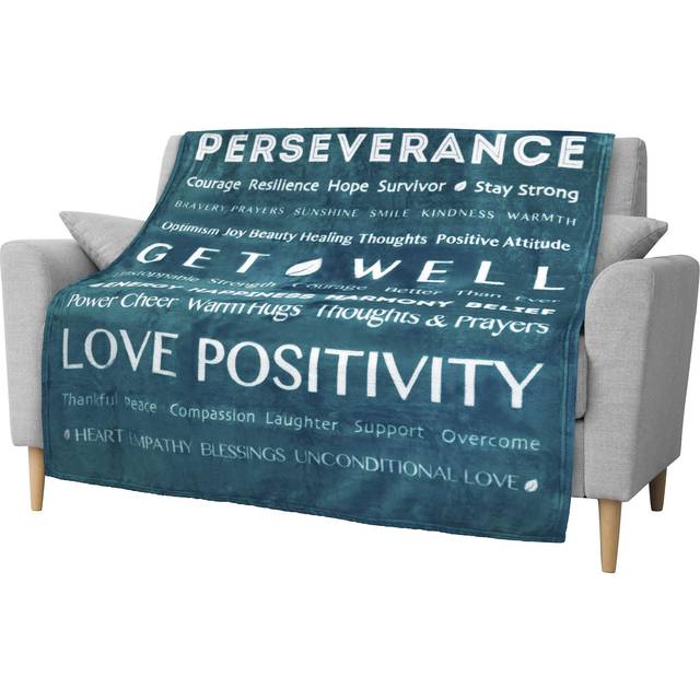 PAVILIA Get Well Soon Gifts Women Men  Sympathy Blanket Inspirational Thoughtful Gift  Soft Fleece Healing Blanket Surgery Wellness Comfort  Hug Love