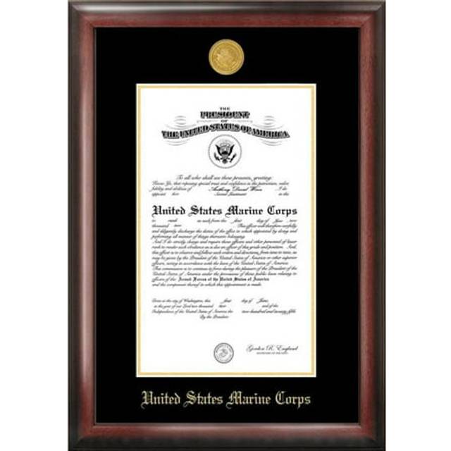 Campus Images MACG0018.5x11 8.5 x 11 in. Patriot Frames Marine Certificate Mahogany Frame with Gold Medallion