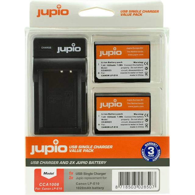 Jupio Kit 2x Battery LP-E10 1020mAh and Single Charger