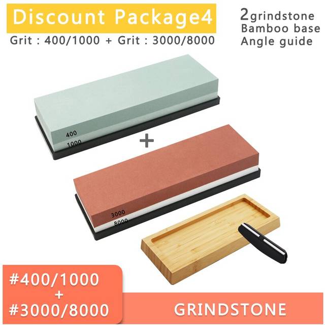 (a-Set 4 Commonly used) Kitchen Tool 240-8000 Grit Knife Sharpener Stone Grinding Stones Corundum Whetstone Sharpening Stone Water Stone