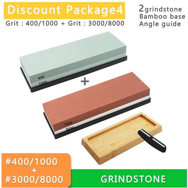 (a-Set 4 Commonly used) Kitchen Tool 240-8000 Grit Knife Sharpener Stone Grinding Stones Corundum Whetstone Sharpening Stone Water Stone