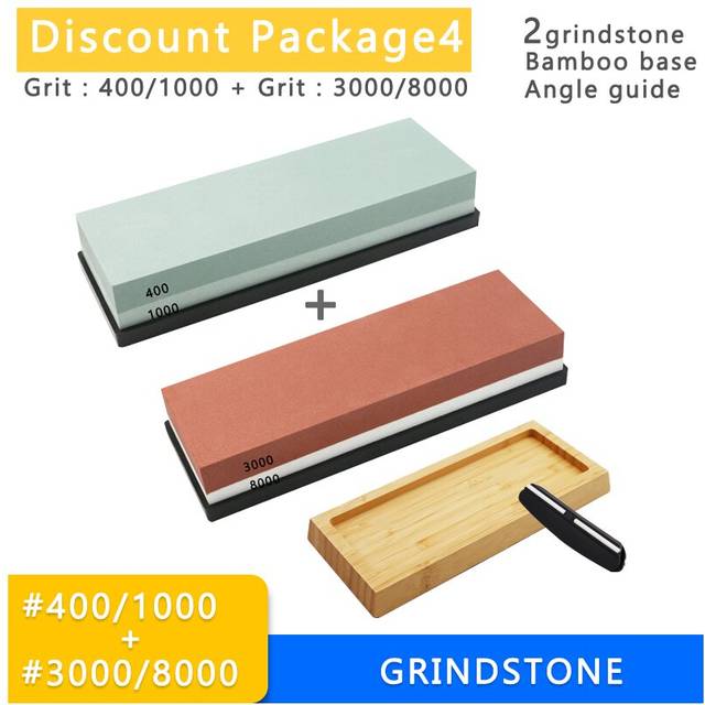 (a-Set 4 Commonly used) Kitchen Tool 240-8000 Grit Knife Sharpener Stone Grinding Stones Corundum Whetstone Sharpening Stone Water Stone