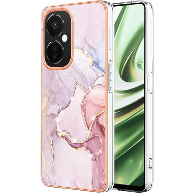 OnePlus Nord CE 3 Lite (5G) Hybrid Plast Skal - Rosa Marmor