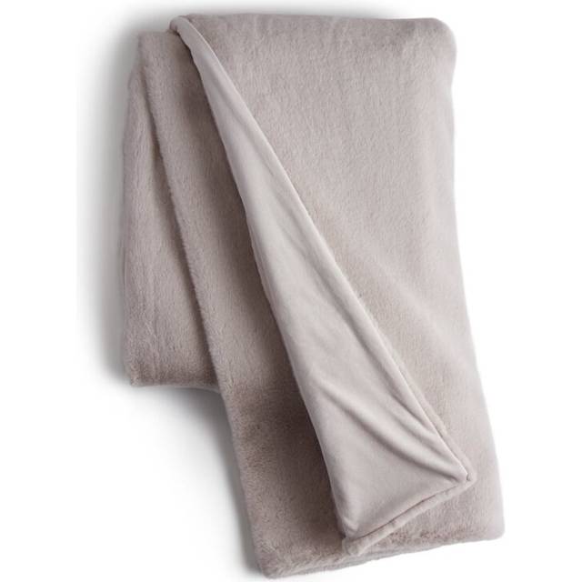 Habitat Faux Fur Plain Throw - Neutral - 150x200cm