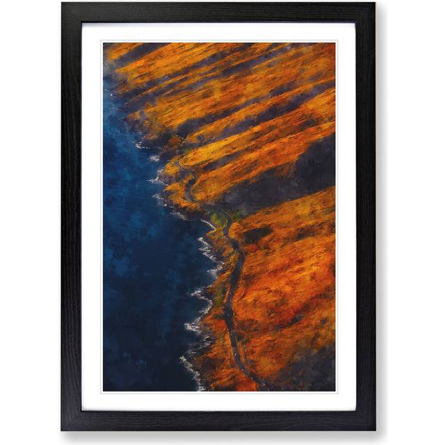 Maui Hawaii - Picture Frame Graphic Art - Black Framed (36cm H x 27cm W x 2cm D)