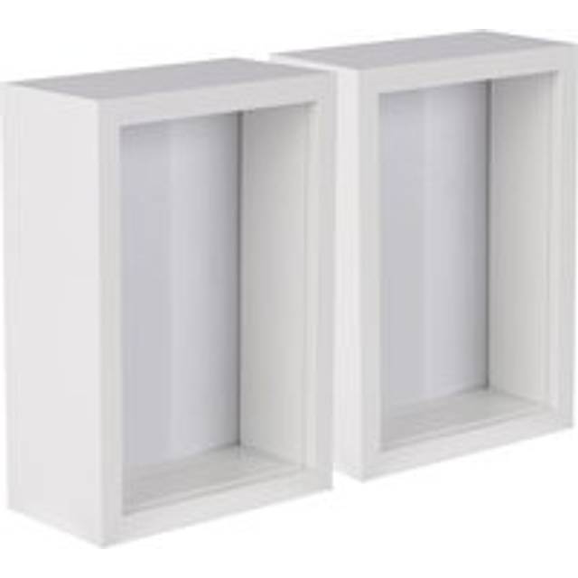 Nicola Spring - 3D Deep Box Photo Frames - White (16.5cm H x 11.5cm W x 6cm D)