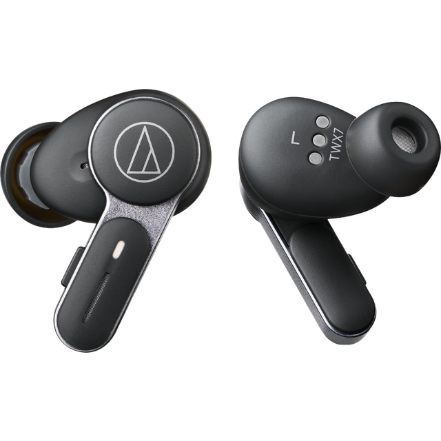 Audio-Technica ATH-TWX7 - True wireless-hörlurar med mikrofon - inuti örat - Bluetooth - aktiv brusradering - asksvart
