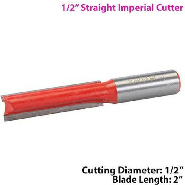 "1/2"" SHANK 1/2"" x 2"" Tungsten Carbide Straight Router Bit Worktop Wood Cutter"