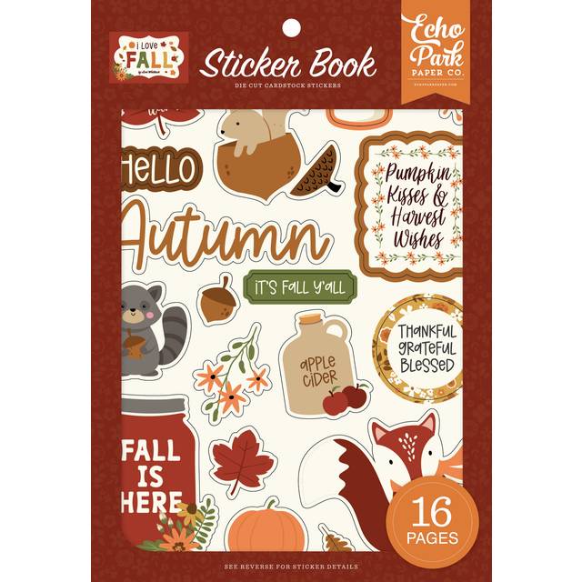 Sticker Book - Echo Park - I Love Fall - 16 sidor