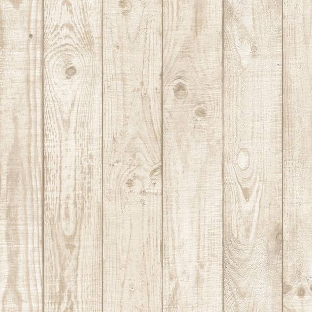 Wooden Plank Effect Wallpaper, 10M X 52.8Cm, Beige (1,000cm L X 52.8cm W)