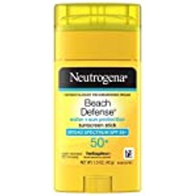 Beach Defense Sunscreen Stick with Broad Spectrum SPF 50+, Lightweight Water-Resistant Sunscreen with Oil-Free &