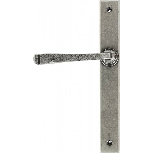 From The Anvil Pewter Avon Slimline Lever Espag. Latch Set, Grey