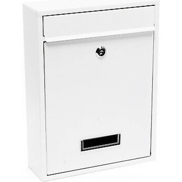 Design Mailbox V11 white Letterbox Postbox Pillar Letter Mail Post Box
