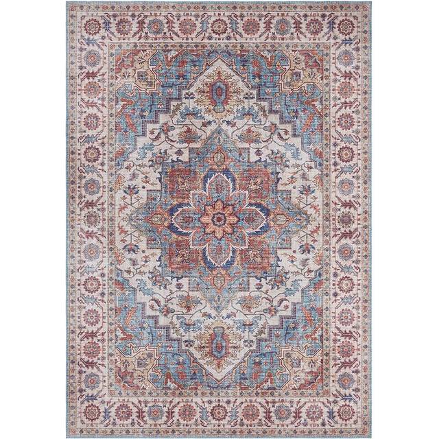 Anthea Machine Woven Blue/Brown Indoor Rug - Blue;Brown (Rectangle 160 x 230cm)