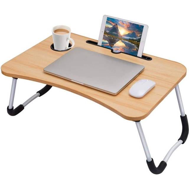 (Beechwood Laptop Bed Tray, Foldable Laptop Stand, Small Dormitory Table, Breakfast Serving Bed Tray,) Laptop Bed Tray, Foldable Laptop Stand