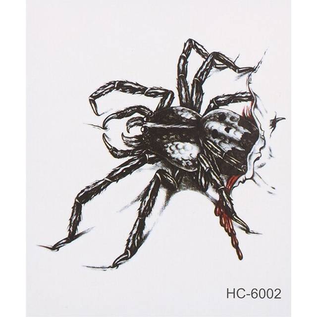 2Pcs Fake Stickers Cover Scars Spider Tattoo Body Painting Tattoo Stickers
