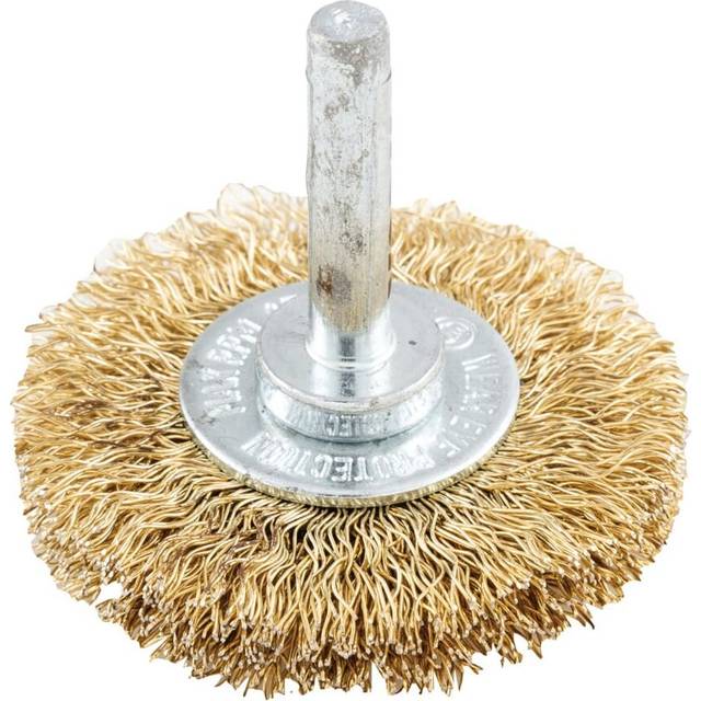York 30SWG Shaft Mounted Brass Coated Brush 50 X 10MM