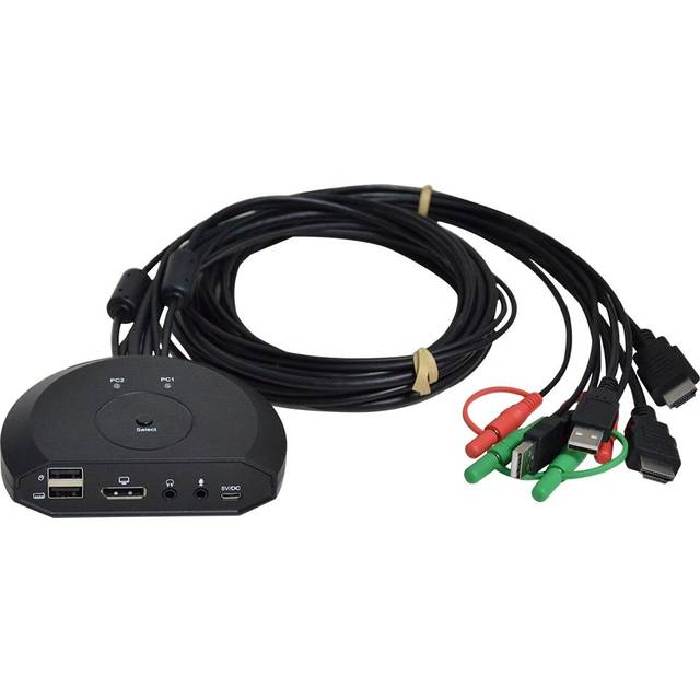 NÖRDIC KVM switch 2 till 1 DP 1.2 4K60Hz