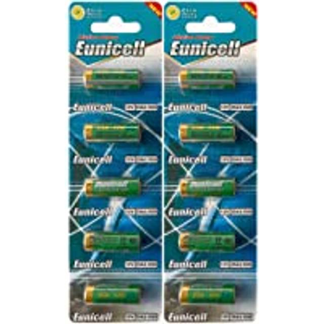Eunicell 10 x 23A 12 V (2 blisterkort med 5 batterier) kvicksilverfria alkaliska batterier MN21, 23A, V23GA, L1028, A23 ONWEG märkesvaror