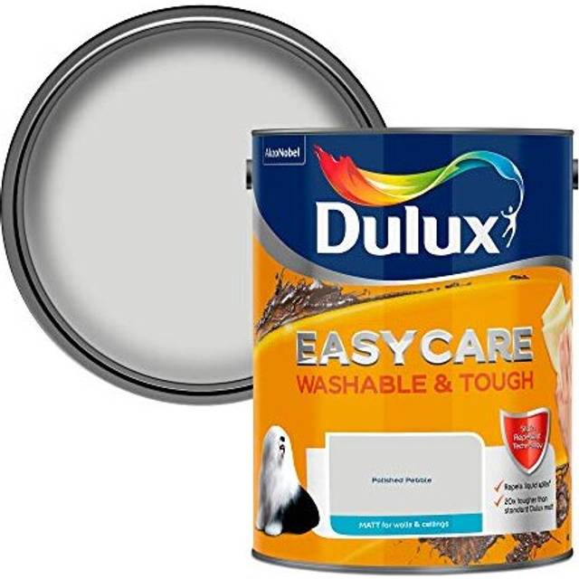 Dulux Easycare Washable & Tough Matt Emulsion Paint For Walls And Ceilings - Polished Pebble 5L