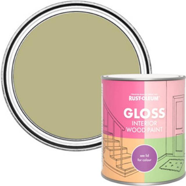 Rust-Oleum Interior Wood Paint, Gloss Finish - Sage Green - 750ml