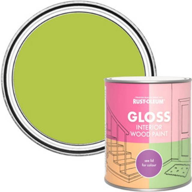 Rust-Oleum Interior Wood Paint, Gloss Finish - Key Lime - 750ml - Green