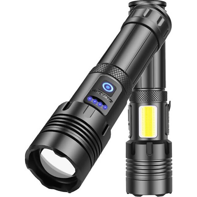 XANES 1670 1500LM XHP70 LED+COB 7-Modes Zoomable Flashlight Outdoor Work Lamp Side Light For Hunting Camping