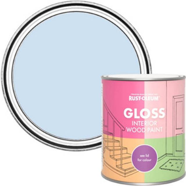 Rust-Oleum Interior Wood Paint, Gloss Finish - Powder Blue - 750ml