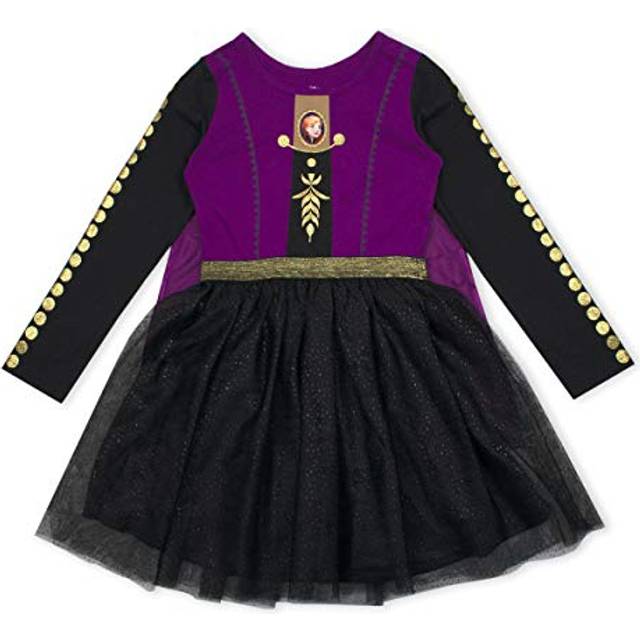Disney Frozen Anna Girls Tutu Long Sleeve Dress for Toddlers and Littl