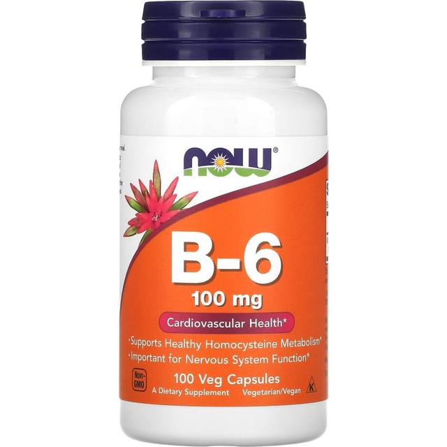 NOW Foods  B-6  100 mg  100 Veg Capsules