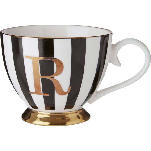 Regal Design Duchess R Letter Monogram Mug, Personalized Coffee Mug For Kitchen, Durable Mug For Breakfast