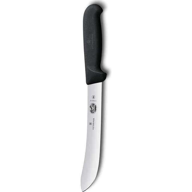 Butcher's Knives slaktkniv smalt blad 18 cm. - Svart/stål (18 cm.)