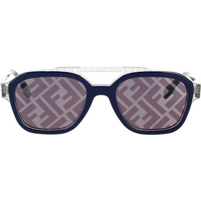 Fendi, Sunglasses, unisex, Blue, 52 MM, Geometric Glamour Sunglasses