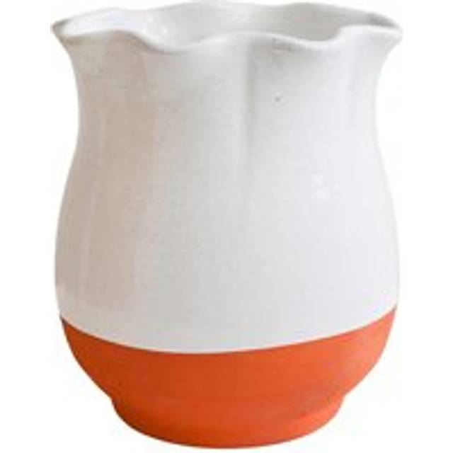Ivyline Moreton Ivory Scalloped Vase H30cm, Multi