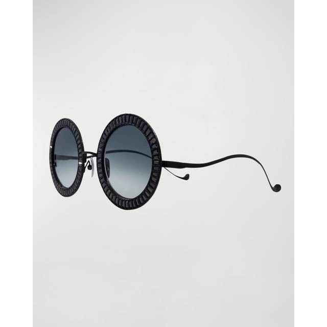 Anna-Karin Karlsson MAGIC YOU 2.0 Black Women's Sunglasses Black Size 48 - Black with Zirconia Stone (48)