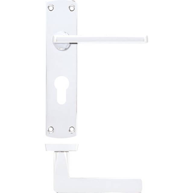 Single Dummy Door Handle - Polished Chrome (17cm H X 11.55cm W)