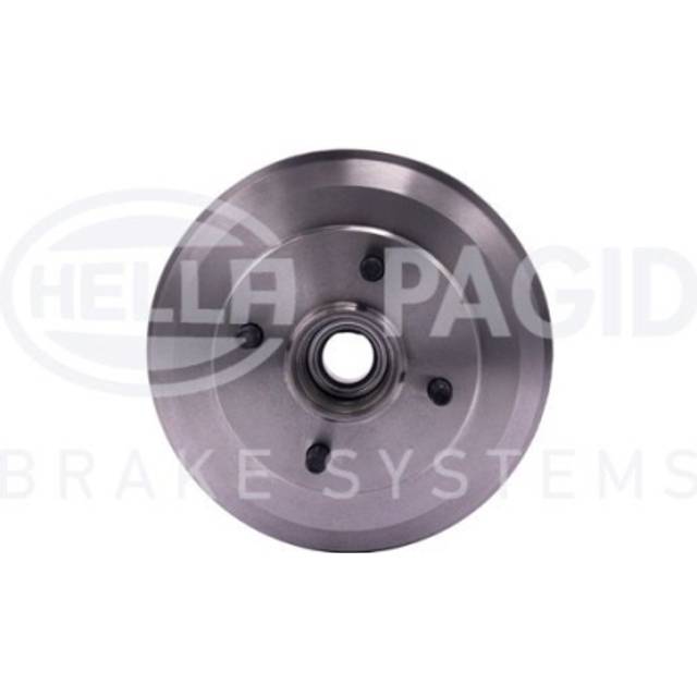 HELLA Bromstrumma 8DT 355 302-751 med hjulnav, med ABS-sensorring, med hjullager, med hjulbultar med axelmutter FORD: FIESTA 5, FIESTA 6, Fusion Kombi