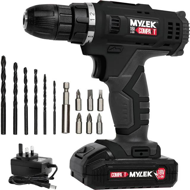 MYLEK MYW09 18V Cordless Drill - Black