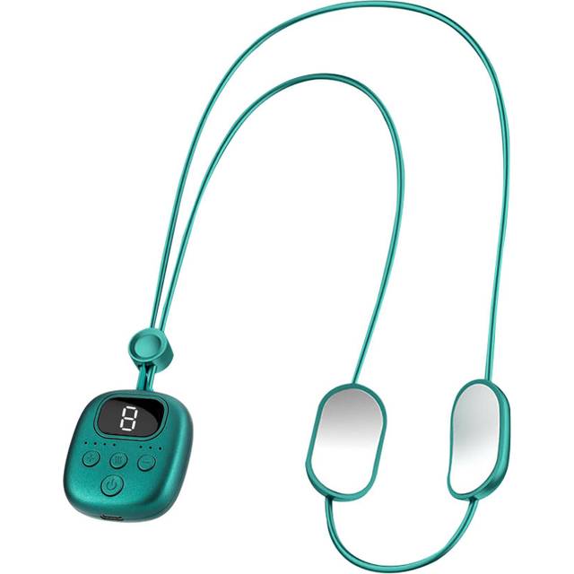 (a-Green) Microcurrent Cervical Spine Massager Smart TENS EMS Portable Hot Compress Shoulder and Neck Massager Muscle Stimulator relax