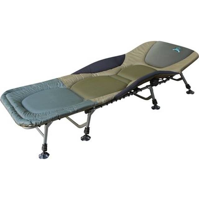 CARPZILLA Carp Fishing Bed Chair 8 Adjustable Legs - Dark Green