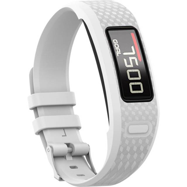 Garmin Vivofit 2 klockarmband silikon 316L rostfri stål storlek L - Vit