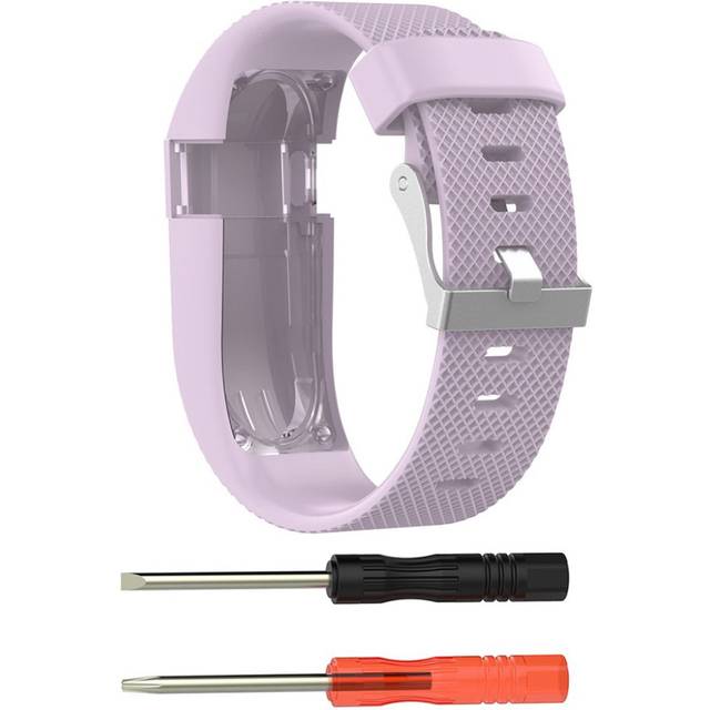 Fitbit Charge HR Stilrent silikon klockband - Storlek L Ljus lila