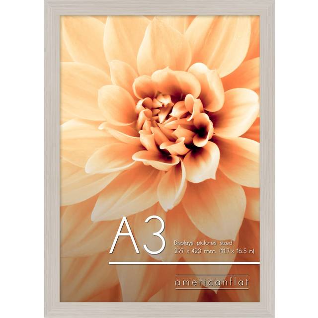 Americanflat A3 Picture Frame in Light Wood - Engineered Wood with Shatter-Resistant Glass - Horizontal and Vertical Formats for Wall - 11.7 x 16.5 in
