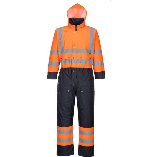 Portwest Hi-Vis Contrast Coverall - Lined - Yellow/Black - 7XL