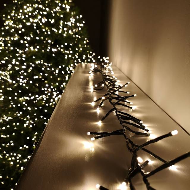 720 LED (9.3m) Premier Cluster Christmas Tree Lights with Timer - Warm White