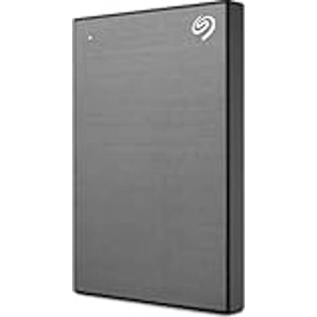 Seagate One Touch, 2 TB, bärbar extern hårddisk, lösenordsaktiverad hårdvarukryptering, PC, bärbar dator och Mac, USB 3.0, Space Gray, inkl. 2 års Rescue Services (STKY2000404)