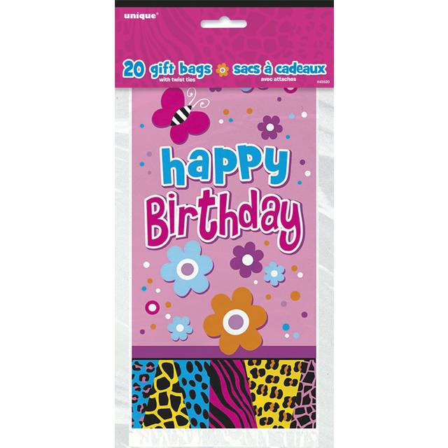 20 Wild Birthday Cellophane Gift Bags