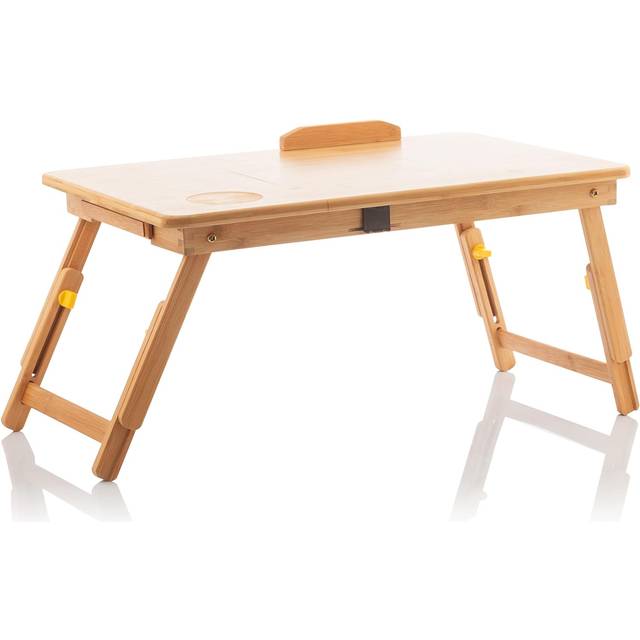 Vikbart Laptopbord med musmatta och fläkt - röd/rosa
