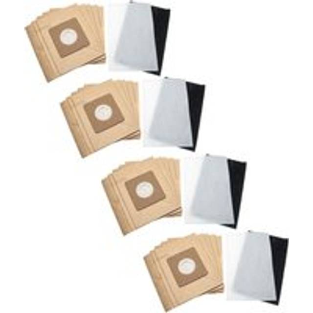 24-Part Filter + Paper Bag Set compatible with Rowenta TW185188/4Q0, TW185588/4Q0, TW185988/4Q0 Vacuum Cleaner - Vhbw