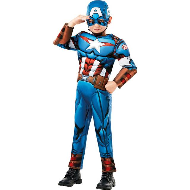 Marvel Avengers Deluxe Utklädnad Captain America 5-6 år